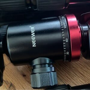 Black and Red Camera Tripod Head